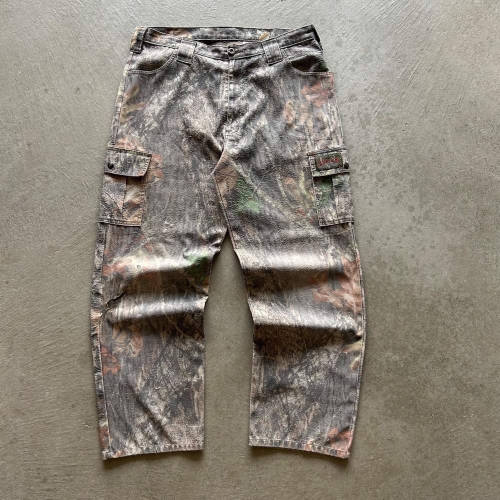 Vintage Scent-Lok Camo Cargo Pants Mens Large Brown Real Tree Hunting Outdoor